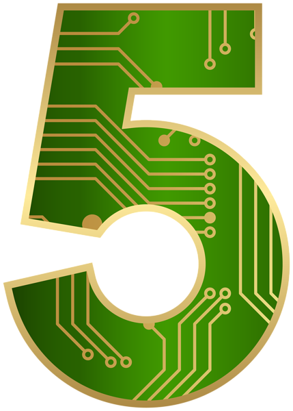 This png image - Five Cyber Number Transparent Image, is available for free download