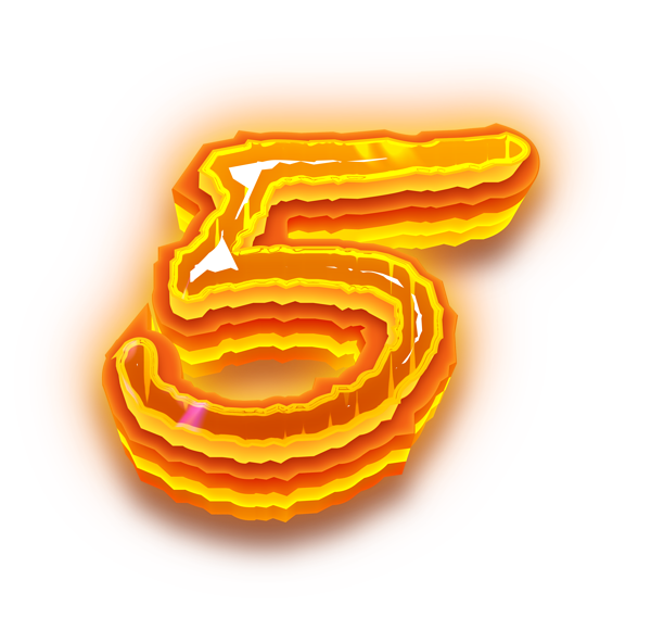 This png image - Five Fire Number PNG Clipart, is available for free download