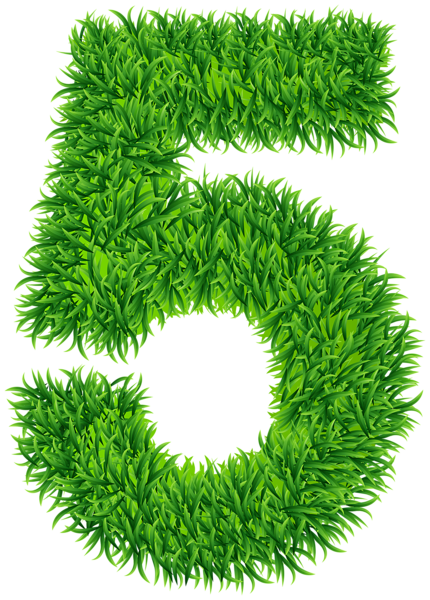 This png image - Five Grass Number Transparent Image, is available for free download