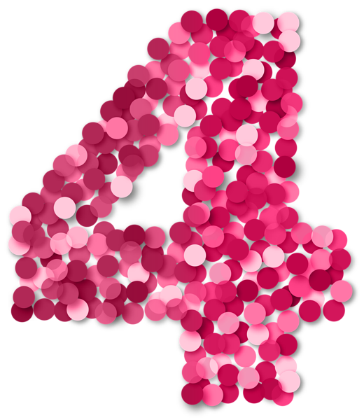 This png image - Four 4 Number Pink PNG Clip Art, is available for free download