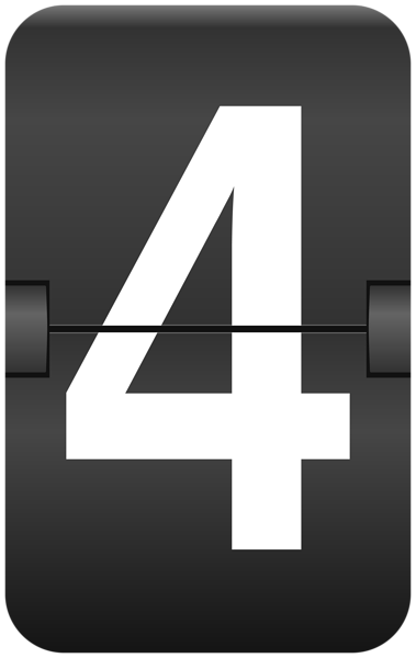 This png image - Four Counter Number Clip Art Image, is available for free download