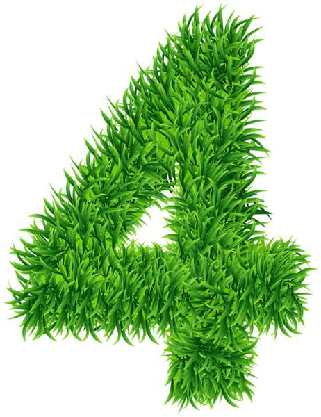 This png image - Four Grass Number Transparent Image, is available for free download