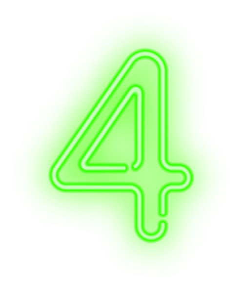This png image - Four Neon Green PNG Clip Art Image, is available for free download