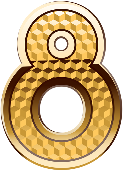 This png image - Gold Number Eight PNG Clip Art Image, is available for free download