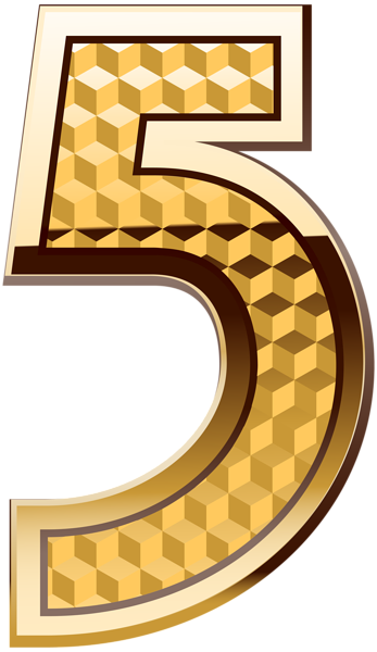 This png image - Gold Number Five PNG Clip Art Image, is available for free download
