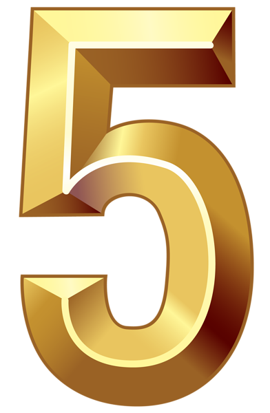 This png image - Gold Number Five PNG Clipart Image, is available for free download