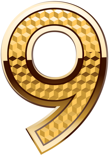 This png image - Gold Number Nine PNG Clip Art Image, is available for free download