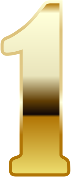 This png image - Gold Number One PNG Image, is available for free download