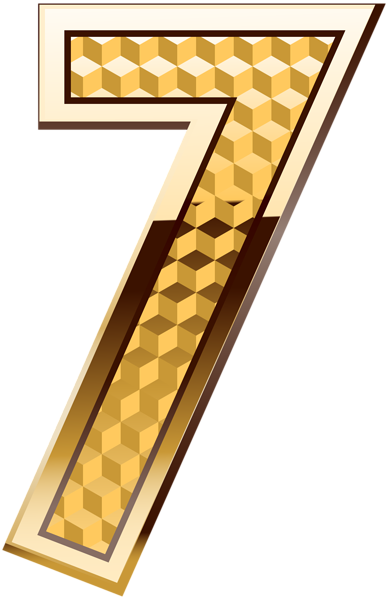 This png image - Gold Number Seven PNG Clip Art Image, is available for free download