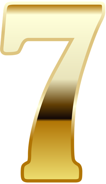 This png image - Gold Number Seven PNG Image, is available for free download