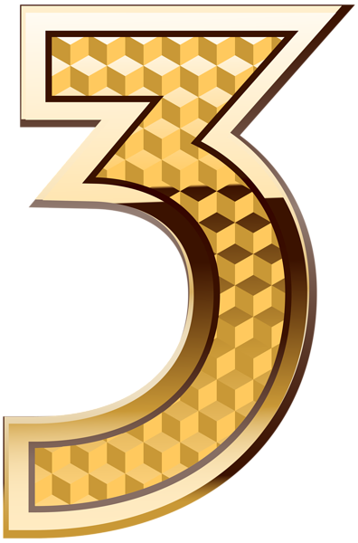 This png image - Gold Number Three PNG Clip Art Image, is available for free download