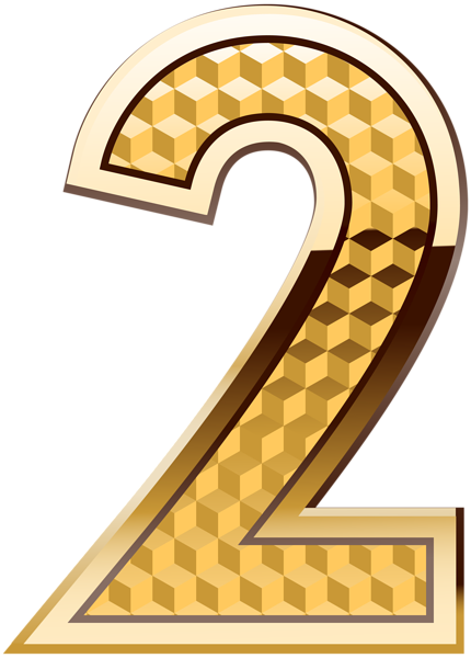 This png image - Gold Number Two PNG Clip Art Image, is available for free download