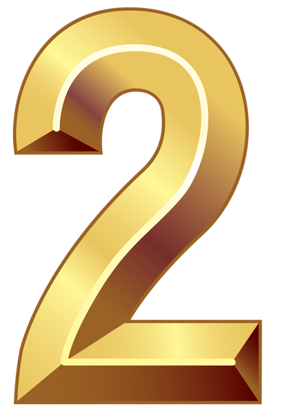 This png image - Gold Number Two PNG Clipart Image, is available for free download