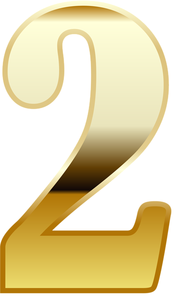 This png image - Gold Number Two PNG Image, is available for free download