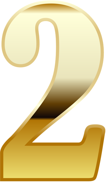 Number Two Gold Classic Png Clip Art Image 0FA