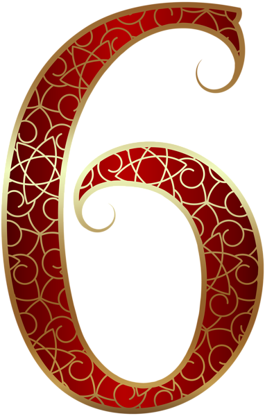 This png image - Gold Red Number Six PNG Clip Art Image, is available for free download