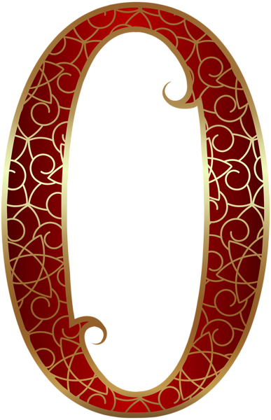 This png image - Gold Red Number Zero PNG Clip Art Image, is available for free download