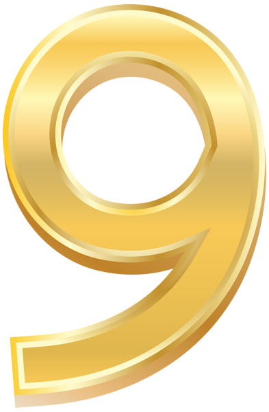 This png image - Gold Style Number Nine PNG Clip Art Image, is available for free download
