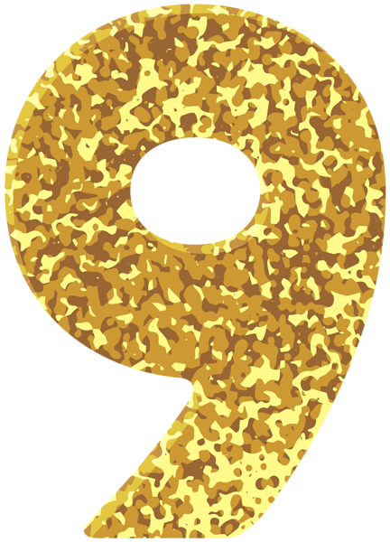 This png image - Gold Style Number Nine Transparent PNG Image, is available for free download