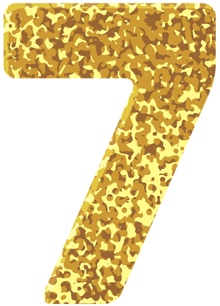 This png image - Gold Style Number Seven Transparent PNG Image, is available for free download