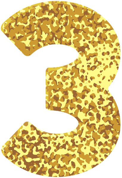 This png image - Gold Style Number Three Transparent PNG Image, is available for free download