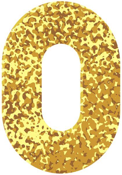 This png image - Gold Style Number Zero Transparent PNG Image, is available for free download