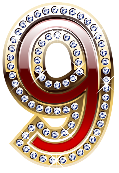 This png image - Gold and Red Number Nine PNG Clipart Image, is available for free download
