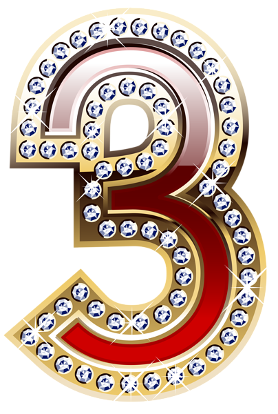 This png image - Gold and Red Number Three PNG Clipart Image, is available for free download