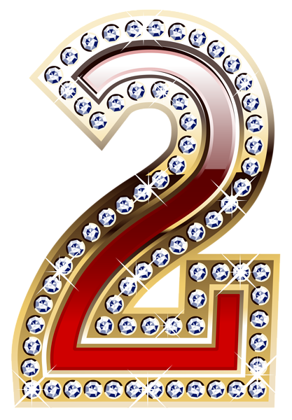 This png image - Gold and Red Number Two PNG Clipart Image, is available for free download