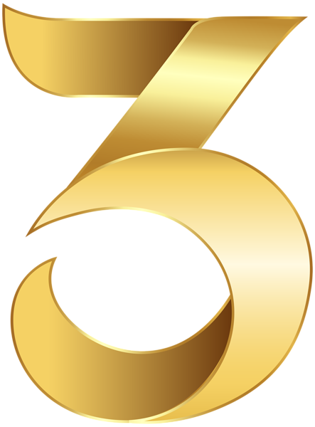 This png image - Golden Number Three Transparent PNG Clip Art Image, is available for free download