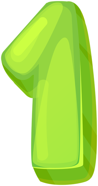This png image - Green One PNG Clipart, is available for free download