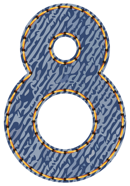 This png image - Jeans Number Eight PNG Clipart Picture, is available for free download
