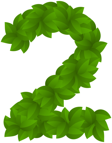 This png image - Leaf Number Two Green PNG Clip Art Image, is available for free download