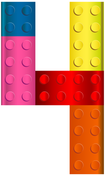 Lego Number Four PNG Transparent Clip Art Image | Gallery ...