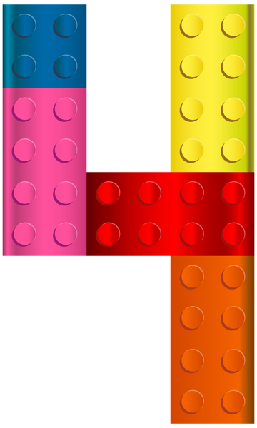 This png image - Lego Number Four PNG Transparent Clip Art Image, is available for free download