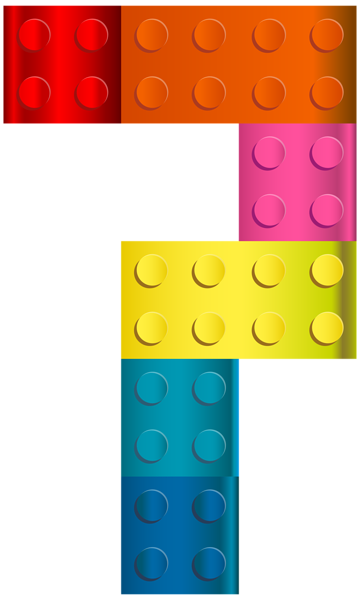 This png image - Lego Number Seven PNG Transparent Clip Art Image, is available for free download