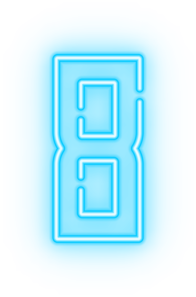 This png image - Neon Number Eight Transparent Clip Art Image, is available for free download