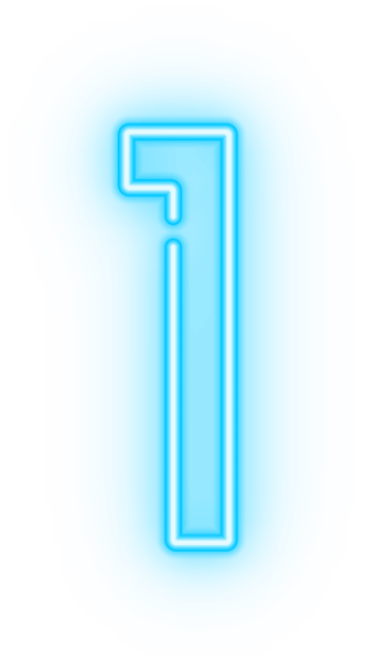 This png image - Neon Number One Transparent Clip Art Image, is available for free download