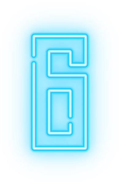 This png image - Neon Number Six Transparent Clip Art Image, is available for free download