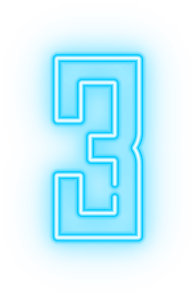 This png image - Neon Number Three Transparent Clip Art Image, is available for free download