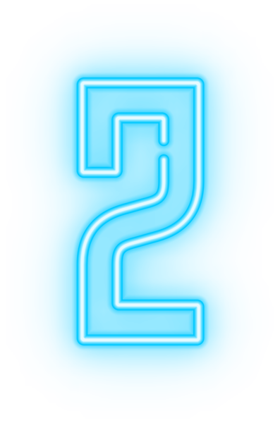This png image - Neon Number Two Transparent Clip Art Image, is available for free download