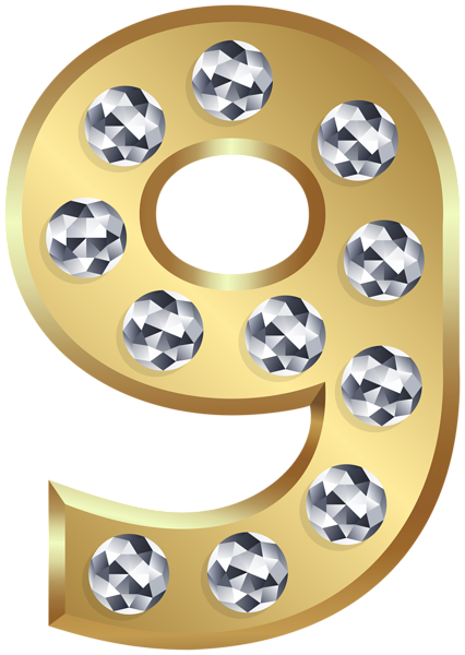 This png image - Nine Gold Number PNG Clip Art Image, is available for free download