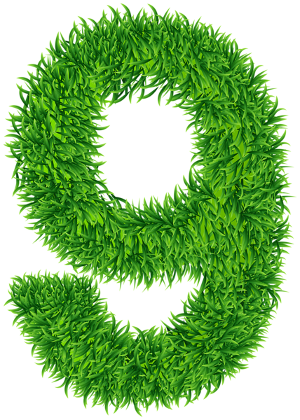 This png image - Nine Grass Number Transparent Image, is available for free download