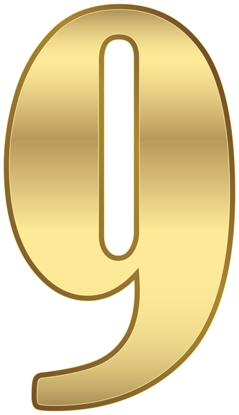 This png image - Nine Number Gold Transparent Image, is available for free download