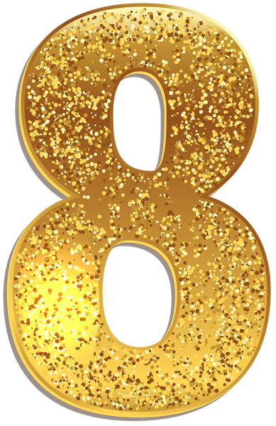 This png image - Number Eight Gold Shining PNG Clip Art Image, is available for free download