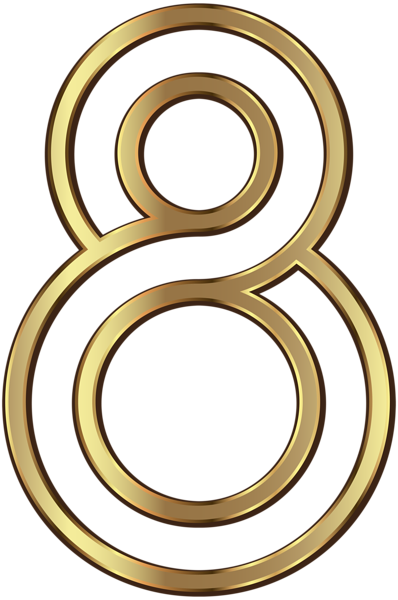 This png image - Number Eight Golden PNG Clip Art Image, is available for free download
