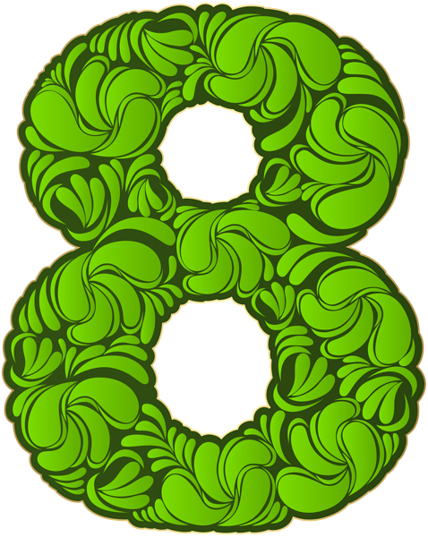 This png image - Number Eight Green Transparent PNG Image, is available for free download