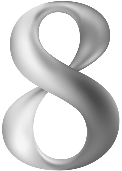This png image - Number Eight Grey PNG Clipart Image, is available for free download