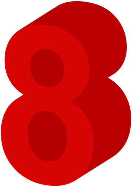 This png image - Number Eight Red PNG Clip Art Image, is available for free download