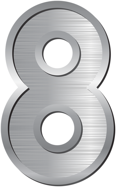 This png image - Number Eight Silver PNG Clip Art Image, is available for free download